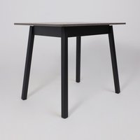 Кухонный стол Мамадома Tirk radial-94 раздвижной 94-126х64 (дымчатая керамика/черный)