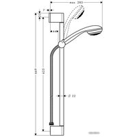 Душевой гарнитур  Hansgrohe Crometta 85 1jet [27728000]