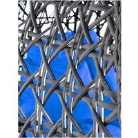 Подвесное кресло M-Group Для двоих Люкс 11510410 (черный ротанг/синяя подушка)