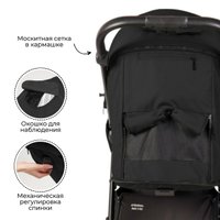 Коляска прогулочная «книга» Bubago Bass Light 2025 (черный)