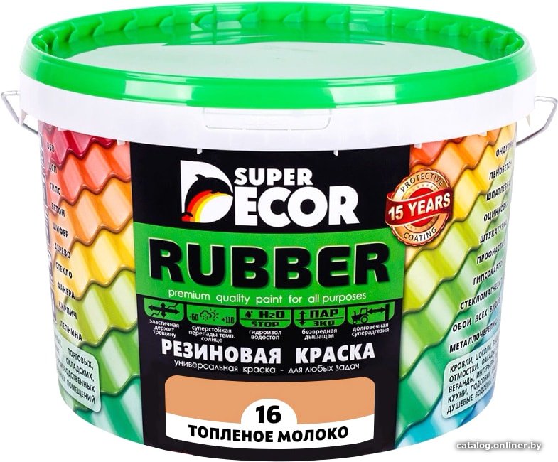 

Краска Super Decor Rubber 3 кг (№16 топленое молоко)