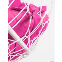 Подвесной диван M-Group Лежебока 11180108 (с белым ротангом/розовая подушка)