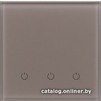 Беспроводной выключатель DeLUMO Senso трехканал. сенсорный 1236 (светлый коричневый)