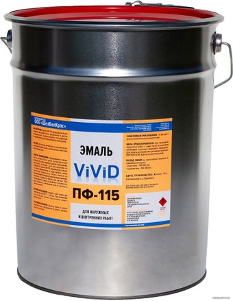 Эмаль ViViD ПФ-115 25 кг (черный)