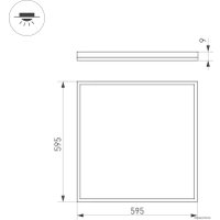 Светильник-тарелка Arlight DL-INTENSO-S600x600-40W 038431