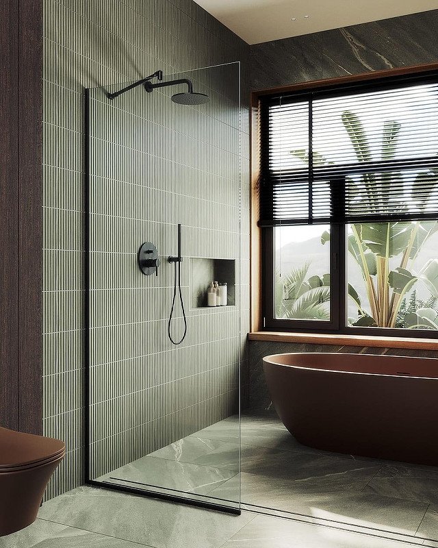 

Душевая стенка MaybahGlass 99x195 MGD-1352-6у (прозрачное стекло/черный)