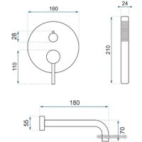 Смеситель Rea Lungo REA-P4563 (золотой)