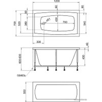 Ванна 1Марка Viola 120x70