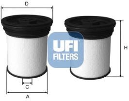 

Топливный фильтр UFI 2604700