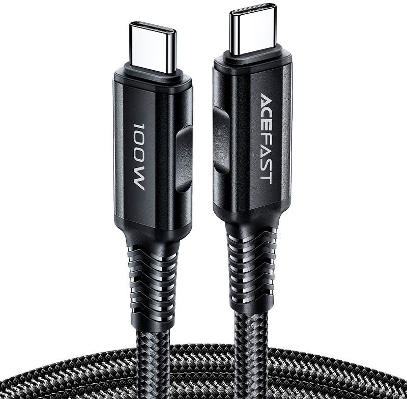

Кабель AceFast C4-03 USB Type-C - USB Type-C (2 м, черный)