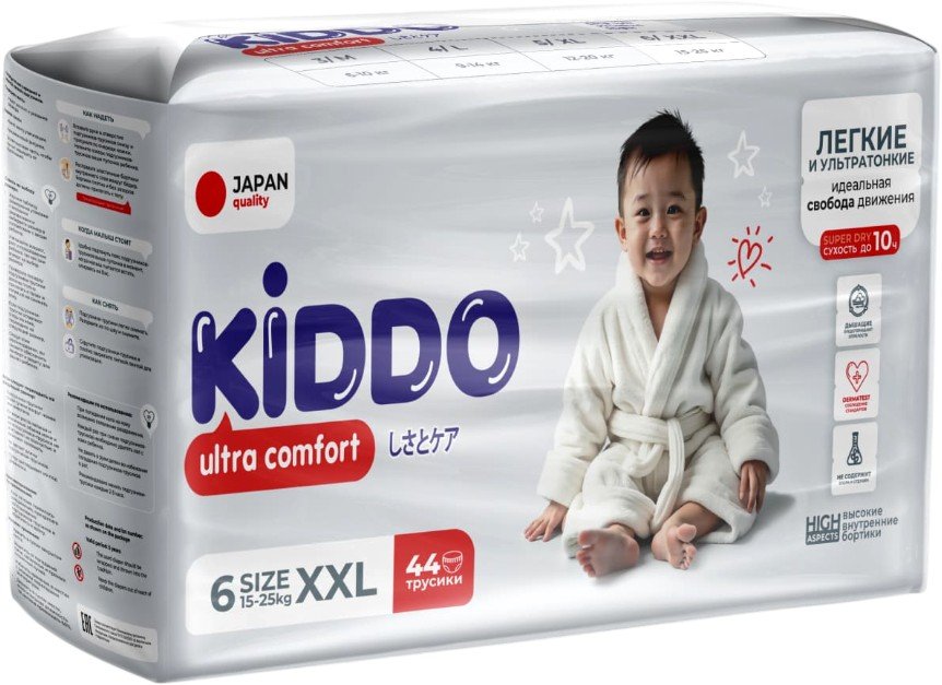

Трусики-подгузники MyKiddo Ultra Сomfort XXL 15-25 кг (44 шт)