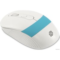 Мышь Оклик 310MW (белый/голубой)