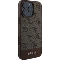 Чехол для телефона Guess PU 4G Bottom stripe Metal logo для iPhone 16 Pro Max GUHCP16XG4GLBR