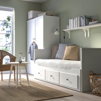 Кровать Ikea Хемнэс 200x80 (белый, осванг жесткий) 694.281.13