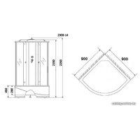 Душевая кабина Niagara Classic NG-2308-14 90х90