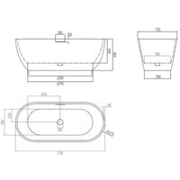 Ванна Abber Frankfurt AM9941MS (песочный матовый)