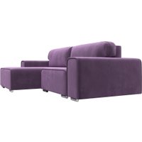 Угловой диван Лига диванов Лига-029 левый 121923L (микровельвет сиреневый)