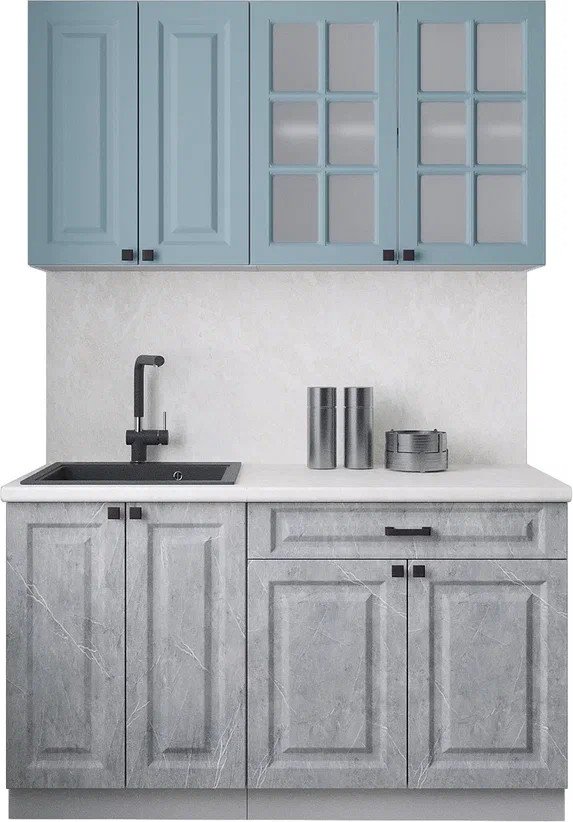 

Готовая кухня Интерлиния Мила Деко 1.4А (керамика/океан/опал светлый)