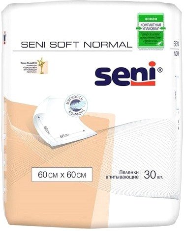 

Пеленки Seni Soft Normal 60x60 см (30 шт)