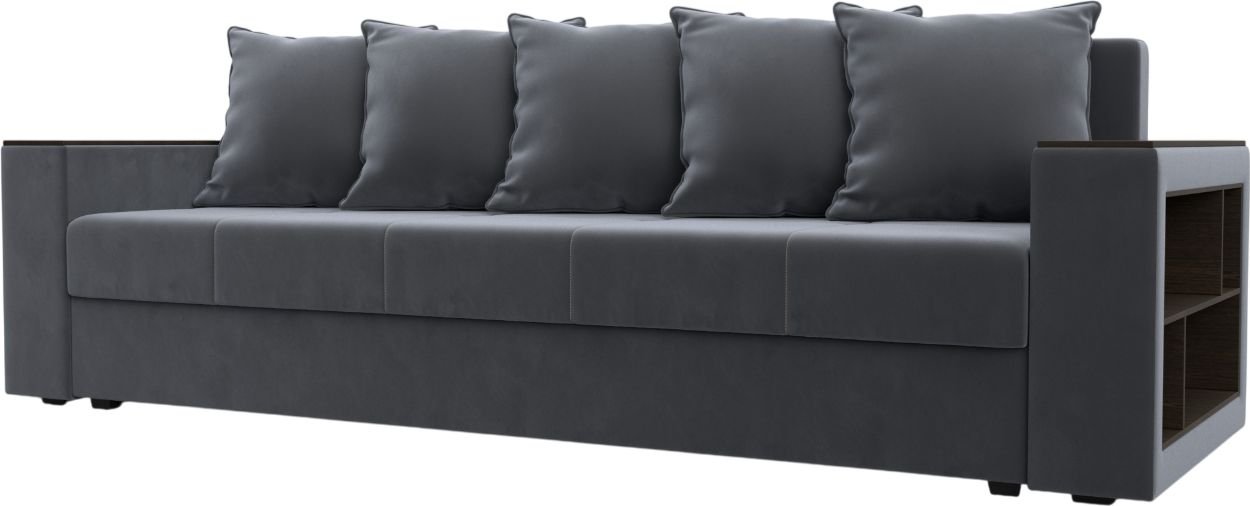 

Диван Лига диванов Дубай Лайт 114370 (велюр серый)