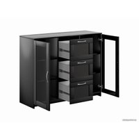 Комод Mio Tesoro Сириус 2 двери со стеклом и 3 ящика 117x95 2.02.03.380.5 (дуб венге)