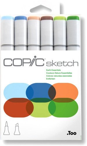 

Набор маркеров Copic 21075665 (6шт, земляные оттенки)