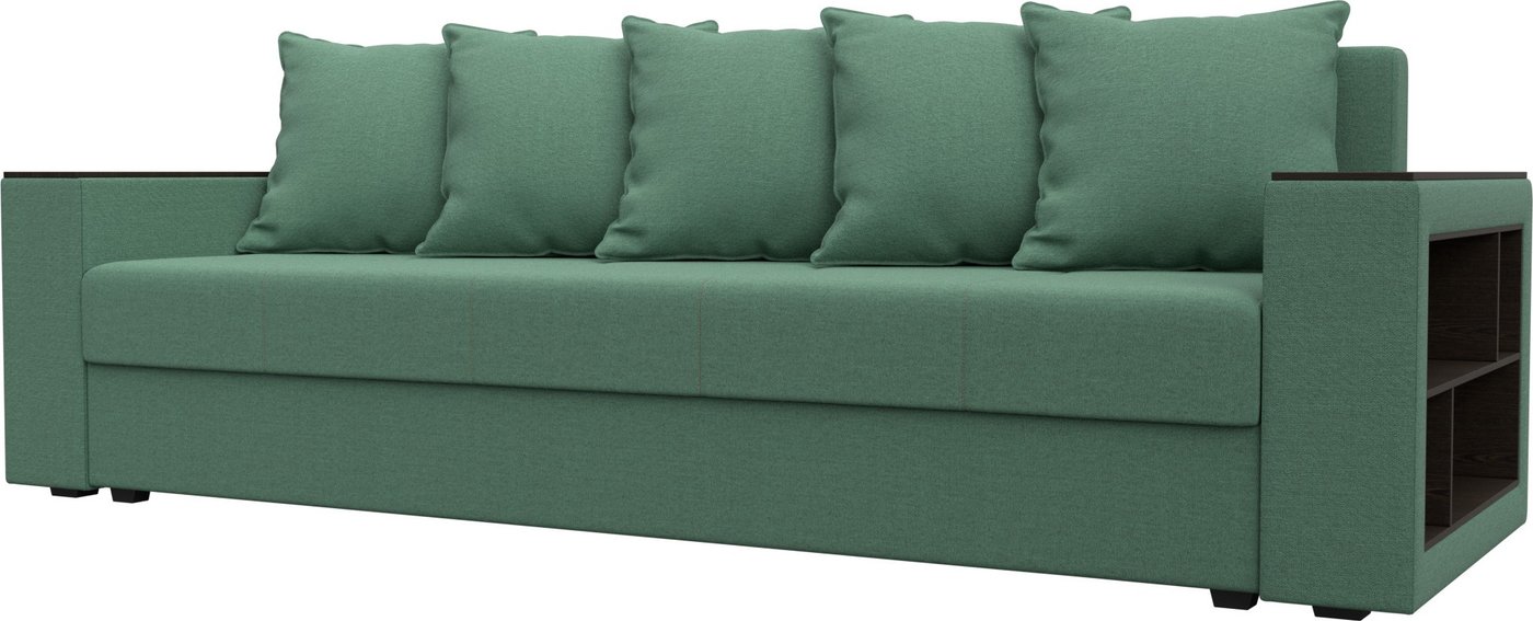 

Диван Лига диванов Дубай Лайт полки справа 132284 (рогожка Амур 11 зеленый)