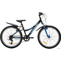 Велосипед Favorit Space 24 V 2020 (черный/синий)