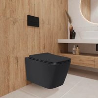 Унитаз подвесной Lauter Magdeburg 21103EC + GROHE Rapid SL 39504000 (черный матовый)
