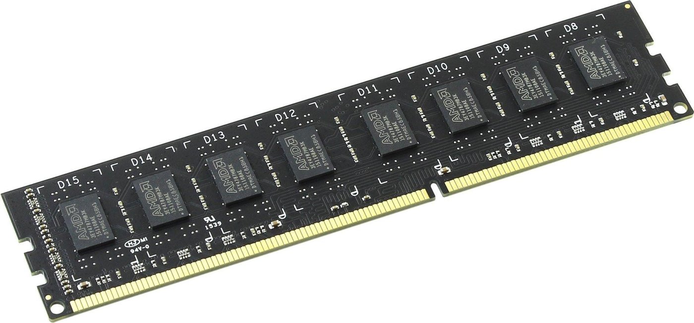 

Оперативная память AMD Value 8GB DDR3 PC3-10600 R338G1339U2S-UO