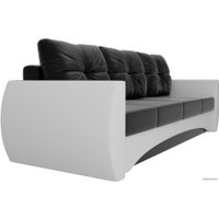 Диван Лига диванов Сатурн 101040 (экокожа, черный/белый)