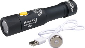 Armytek Prime C2 XP-L Magnet USB (White) + 18650 Li-Ion