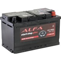 Автомобильный аккумулятор ALFA AGM R+ (80 А·ч)