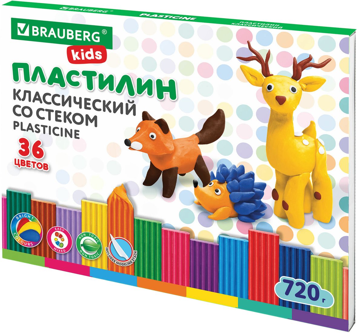 

Пластилин BRAUBERG Kids Классический 106438 (36 цветов)