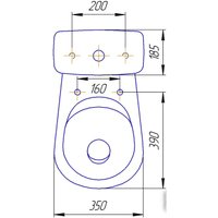 Унитаз напольный Rosa Лира белый