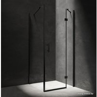 Душевой уголок Omnires Manhattan ADC12X-ABLTR + ADR80X-BLTR