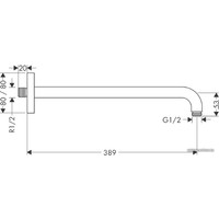 Держатель верхнего душа Hansgrohe E 27446000