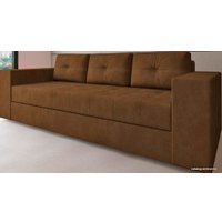 Диван Настоящая мебель Константин (прямой, боннель, коричневый, вельвет)