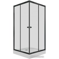 Душевой уголок Triton Вента-Блэк 80x80 (черный, с поддоном)