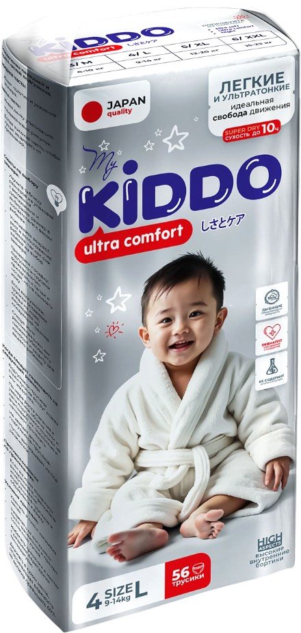 

Трусики-подгузники MyKiddo Ultra Comfort L 9-14 кг (56 шт)
