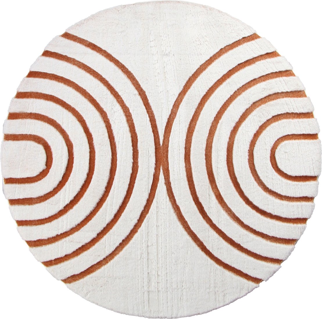Ковер для жилой комнаты Pixel Rabbit Carving PX4005-DAIRE-CREAM-TERRA (1.6x1.6)