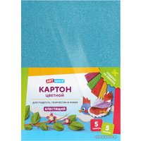 Картон для рисования ArtSpace цветной блестящий КЦ5Ф4_37982 (5 л)