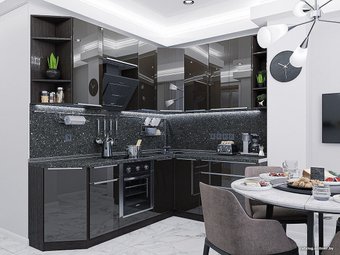 Готовая кухня Vivat Mebel Фьюжн-04 (anthracite)