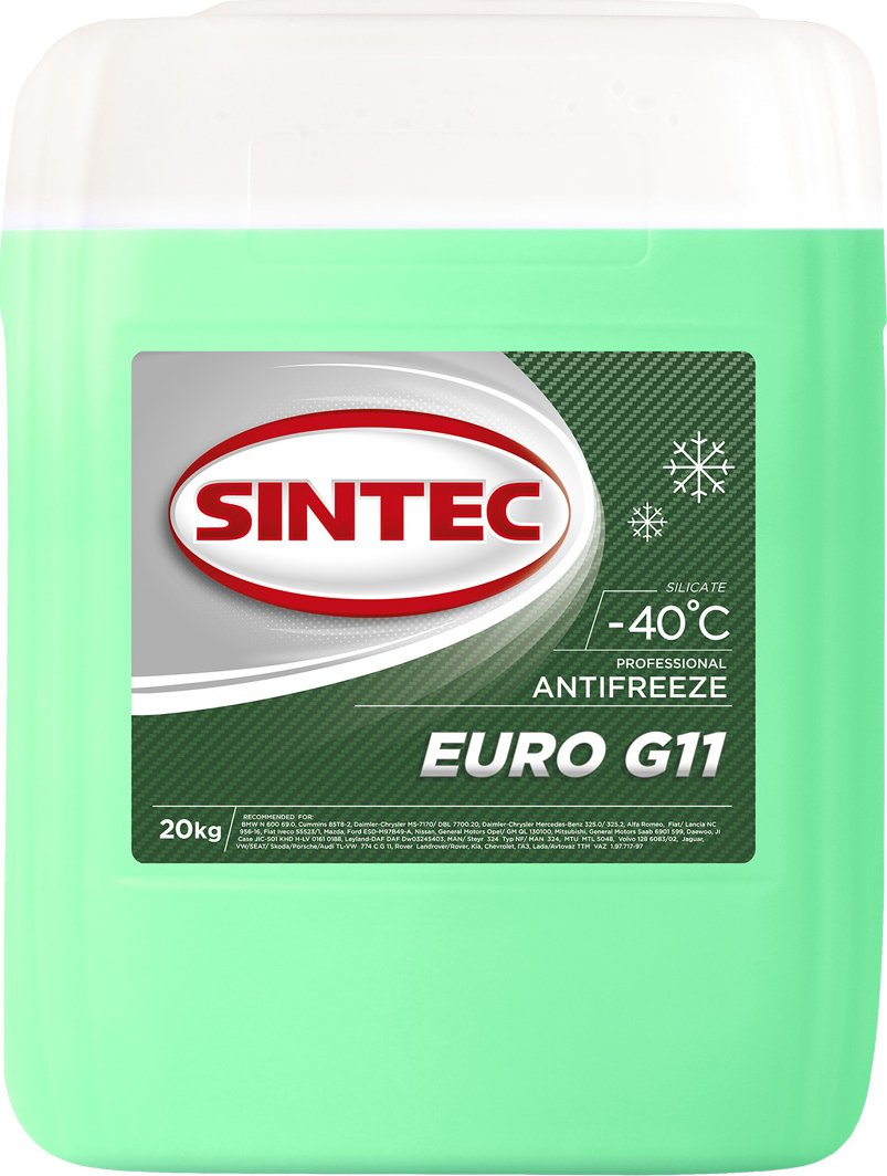 

Антифриз Sintec Euro G11 (-40) 20кг