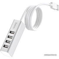 USB-хаб Hoco HB1 (серебристый)