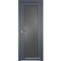 Межкомнатная дверь ProfilDoors 2.19U L 80x200 (антрацит, стекло графит)