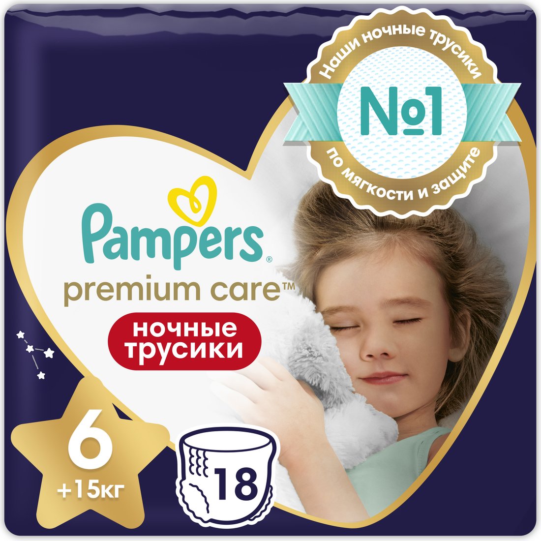 

Трусики-подгузники Pampers Premium Care 6 Extra Large ночные (18 шт)