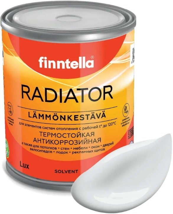 

Краска Finntella Radiator Platinum F-19-1-1-FL064 0.9 л (бело-серый)
