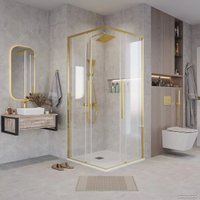 Душевая дверь Grossman Galaxy 70x195 1/2.K33.01.70.32.00 (золото сатин/прозрачное стекло) в Борисове