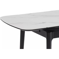 Кухонный стол Signal Sento 120-180/80 (белый лак/черный)